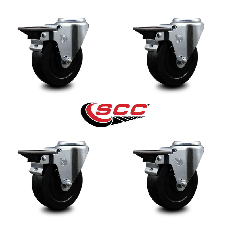 Soft Rubber Swivel Bolt Hole Caster