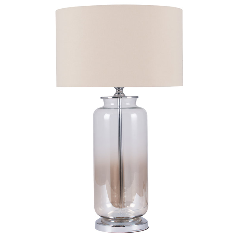 Beccles Glass Table Lamp, Beige