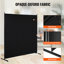 6FT Room Divider Single Panel Fabric Room Screen for Office Bedroom Black-1656184279