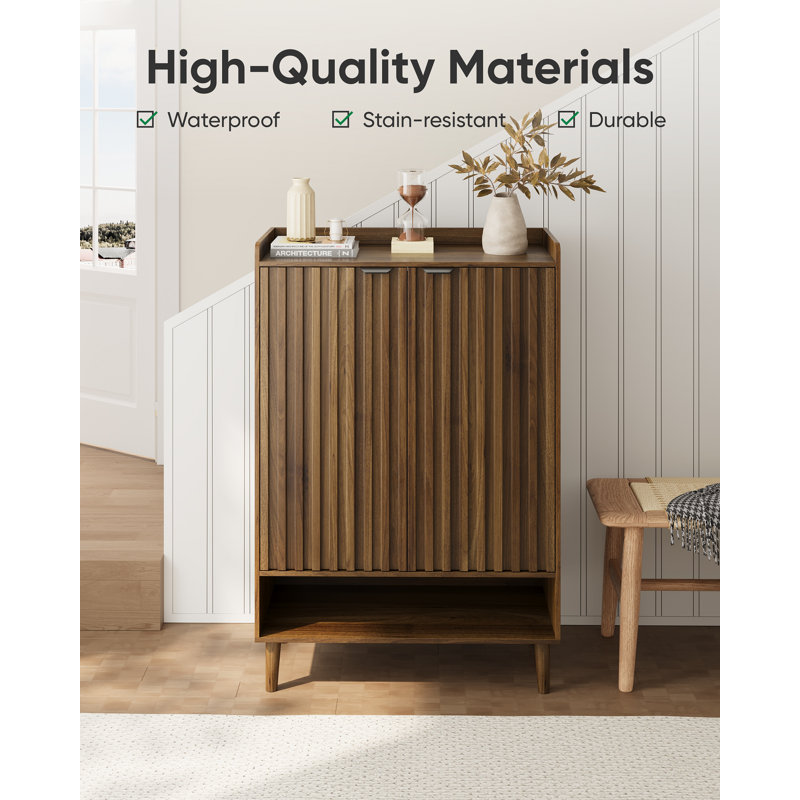 24 Pair Shoe Storage Cabinet, Brown