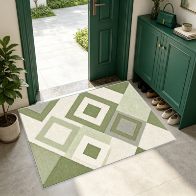 Tapis à rayures Sage Olive