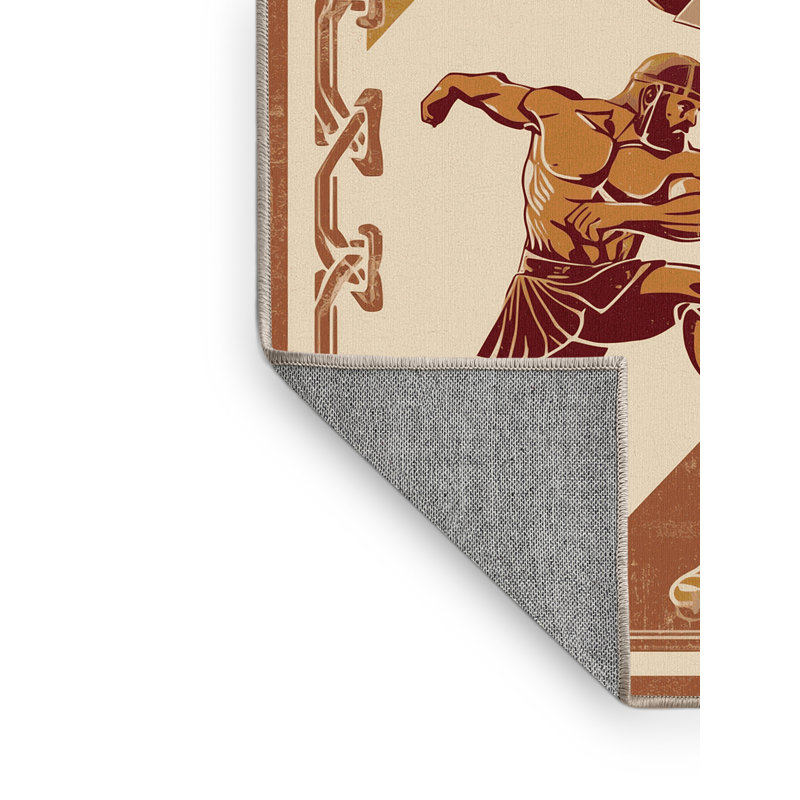 Tapis beige rustique et moderne lavable à la machine Yonkers Viking, 8 x 10