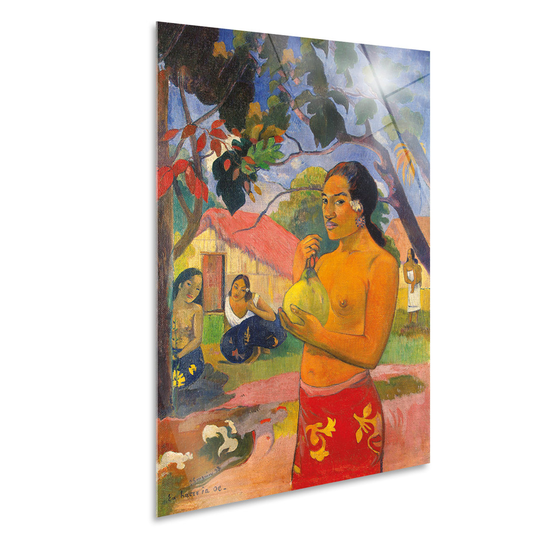 Wandbild Woman Holding A Fruit von Paul Gauguin