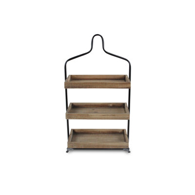 16.75'' W Solid Wood Storage Rack