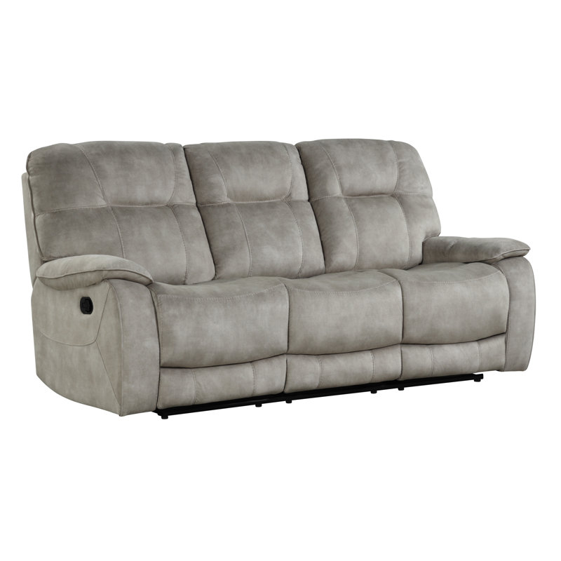 Karliyah Upholstered Reclining Sofa, 42" H x 83" W x 38" D, Shadow Natural