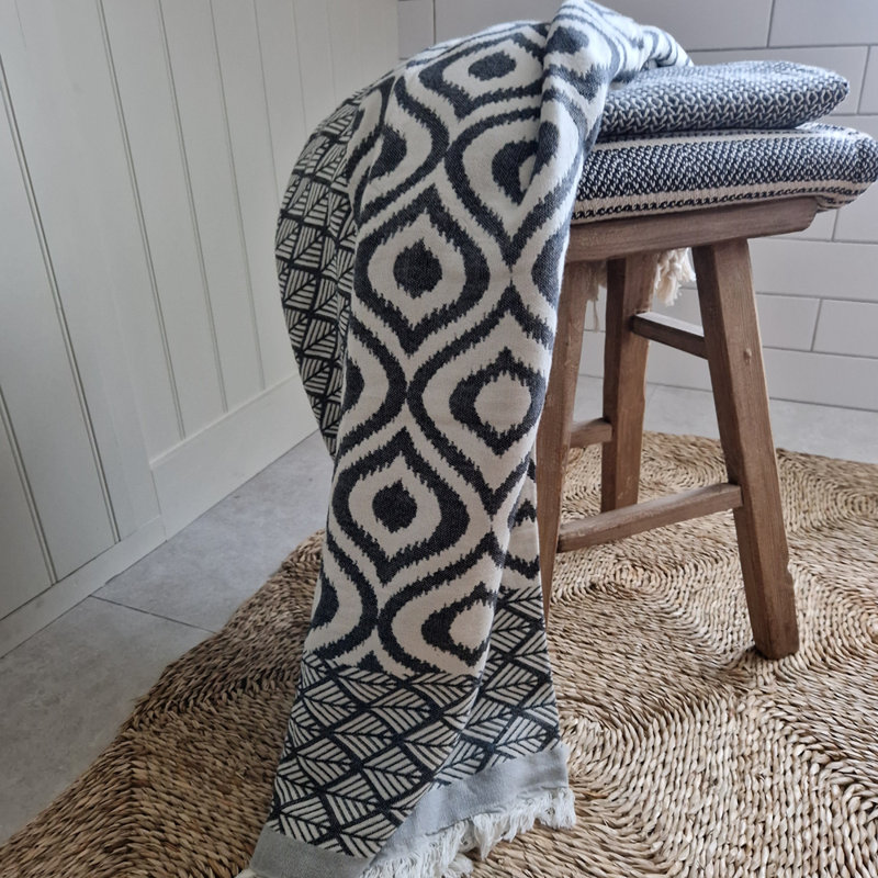 Puig Double-Layered Cotton Throw Blanket