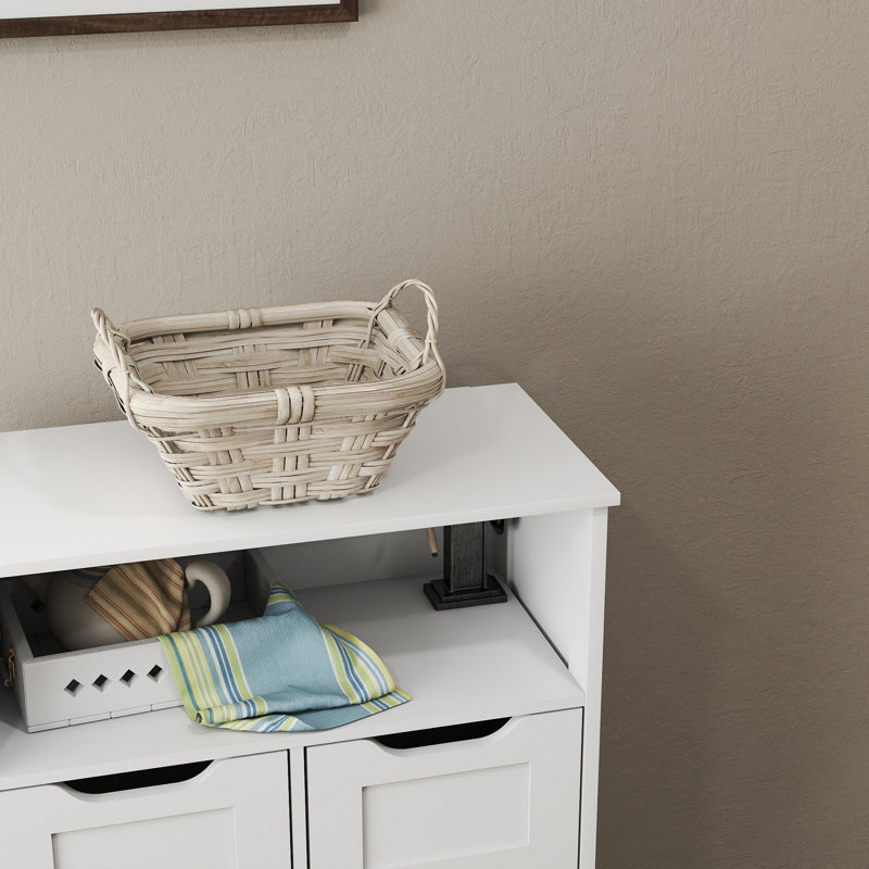 Armoire de rangement polyvalente à deux portes avec tablettes réglables