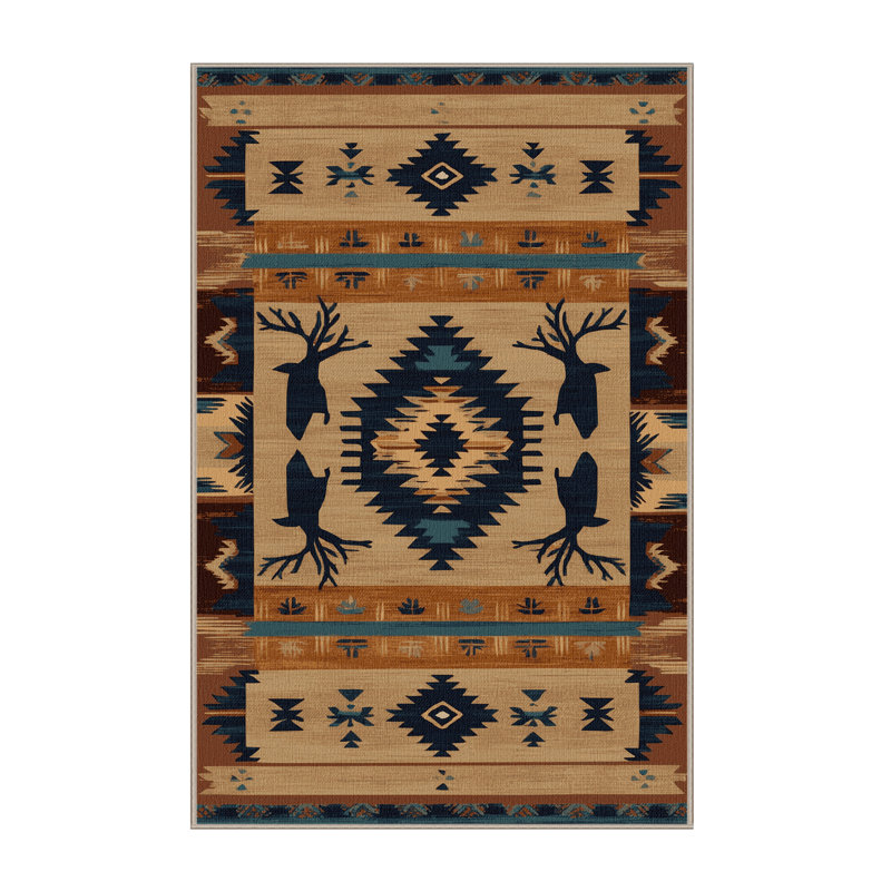  Tapis lavable de style sud-ouest cerf, Tapis de couloir 2 pi x 5 pi
