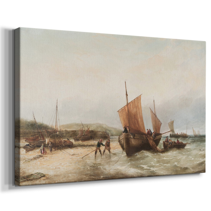 «Vintage Nautical Print-CXL» sur, Toile tendue, H 41 po x l 61 po