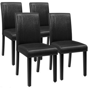 Modern Accent Chair, Upholstered Dining Chairs Set of 4, Short Plush Fabric, Armless Dining Chair with Backrest, Sherpa Chair for Dining Room, Kitchen