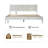 King Size Solid Wood Platform Bed Frame, Headboard & Footboard, Center Metal Legs, 12 Durable Slatted Structure, No Box Spring Needed, Anti-Slip & Noise-Free, Easy Assembly, Pure White Finish-716103624