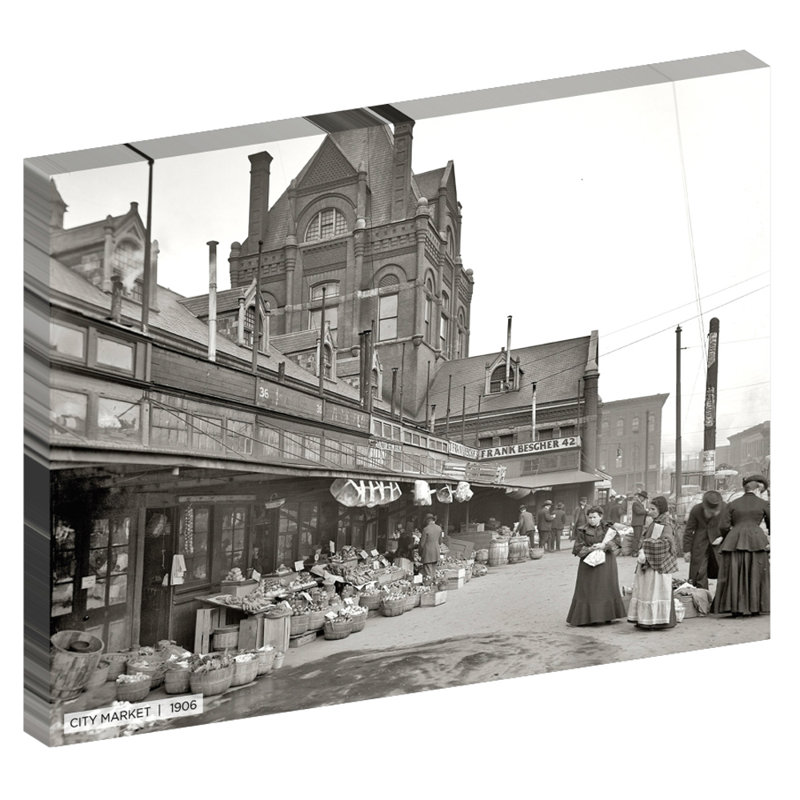 City Market, Kansas City historique - Toile tendue, H 30 po x l 40 po x 1,5 po