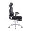 Fauteuil de bureau ergonomique avec support lombaire à massage, appui-tête 4D et accoudoirs 5D, dossier réglable haut et profondeur d'assise (noir)