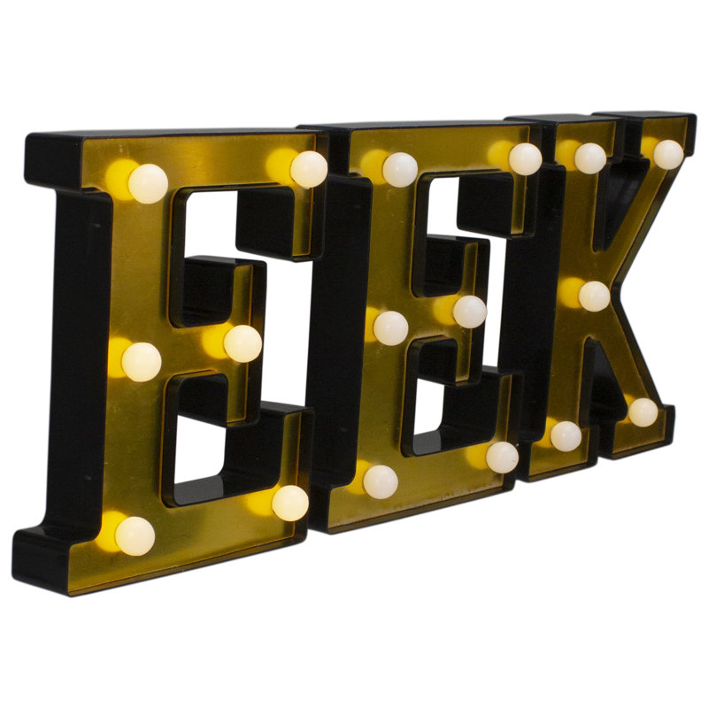 Enseigne lumineuse 6,5 "à DEL dorée