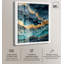 «Power Edge II Shadowbox Print» sarcelle, art abstrait par Art Remedy-115120559-115120565