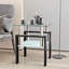Table de bout moderne en verre trempé 1 pièce, table de bout, table carrée pour le salon-1415466924-1415466915
