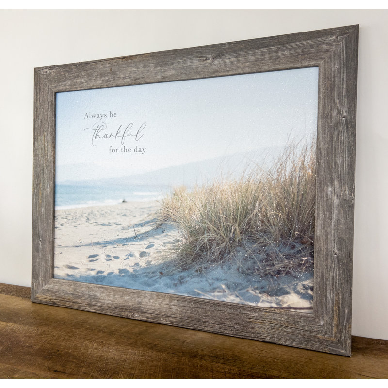 «Always Be Thankful Beach», impression encadrée