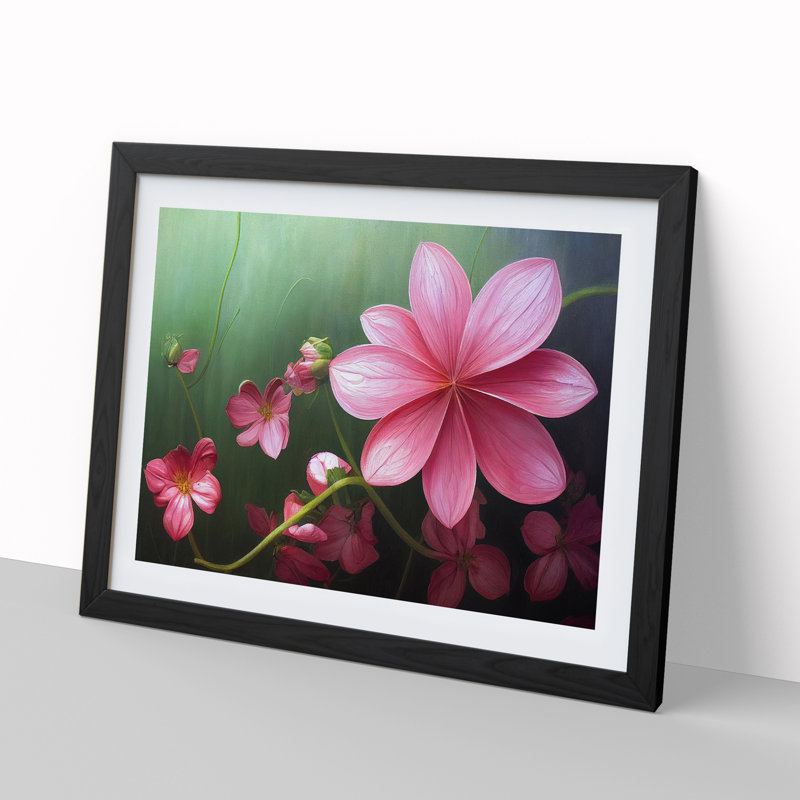 Magical Flowers - Framed Print, Black, 46cm H x 64cm W x 2cm D