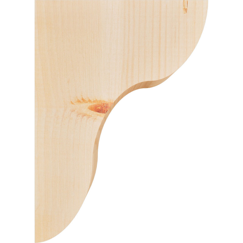 Corbeau Carmel, H 14 po x l 3,5 po x P 10 po, Sapin de Douglas, Lisse