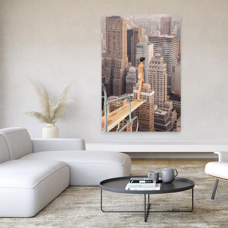 Art contemporain contemporain, paysage abstrait, H 60 po x l 40 po