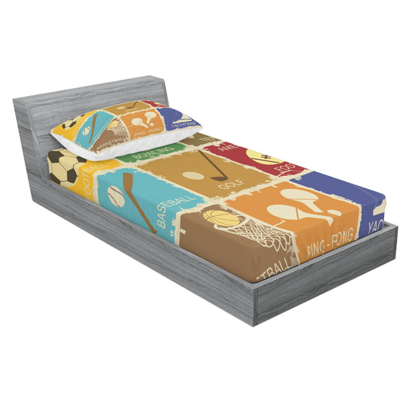 Microfiber Sheet Set, Twin Sheet Set with Fitted Sheet