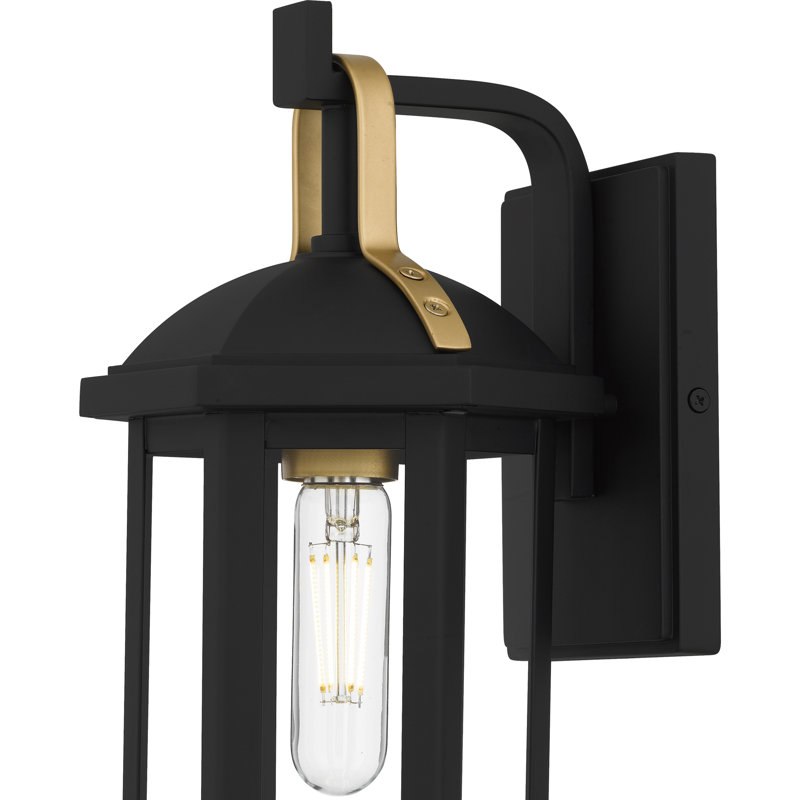 Ingetrud 1-Light Matte Black Outdoor Wall Lantern