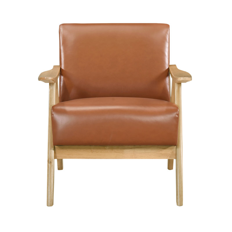 Chaise d'appoint confortable en similicuir avec fabrication en bois massif pour une vie élégante
