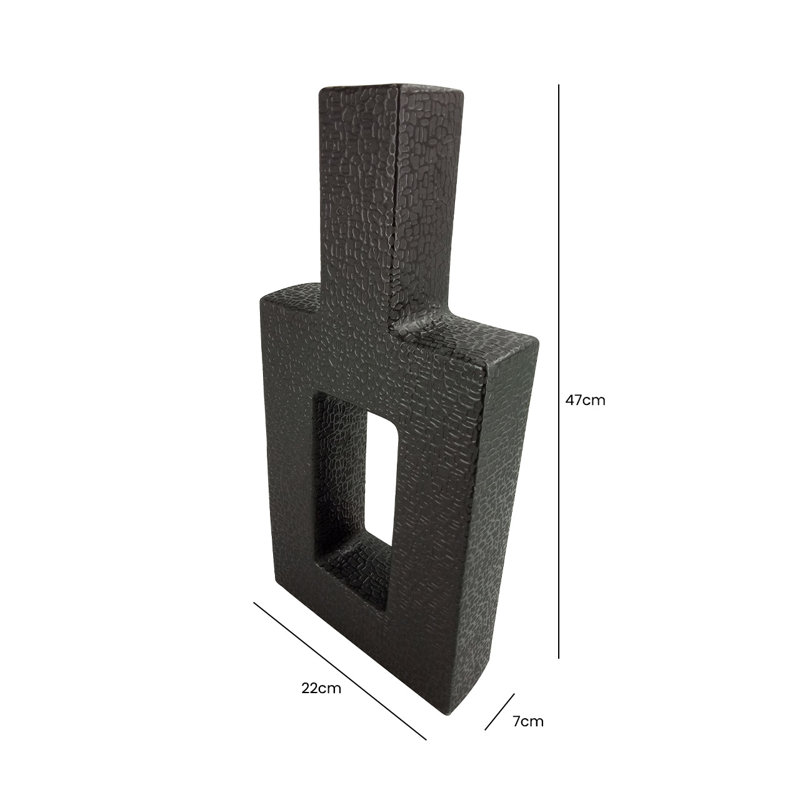 Textured Ceramic Vase for the Living Room, Modern Decorative Vase