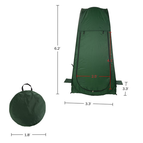 Pop Up Shower Tent Privacy Dressing Room Portable Toilet Stall Pink 6.2Ft, 1 Unit - City Market