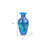 10" Blue and Green Glass Abstract Round Table Vase