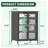 35.8" High Media Storage Cabinet with Wheels, Black Metal AV Stereo Console with Adjustable Shelves
