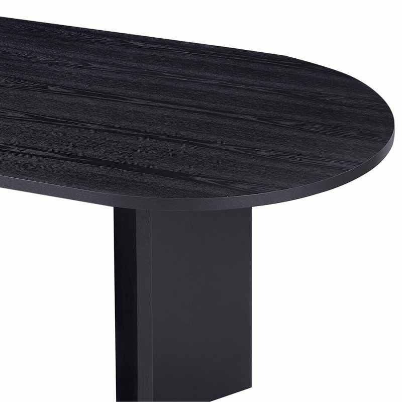 Table de salle à manger en bois, Noir, noir, noir, noir, Noir, noir, noir, noir