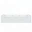 Lit plateforme double pleine grandeur avec garde-corps pleine longueur, base de lit double à profil bas, sans sommier tapissier, blanc-1122789976-1122789977