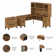 Magomed 3 L-Shaped Computer Desk Office Set