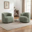 Fauteuil demi-tonneau pivotant rembourré Bryonie-1787267307