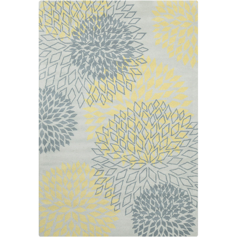 Handmade Gray Wool Rectangular 8' x 10' Tufted Area Rug