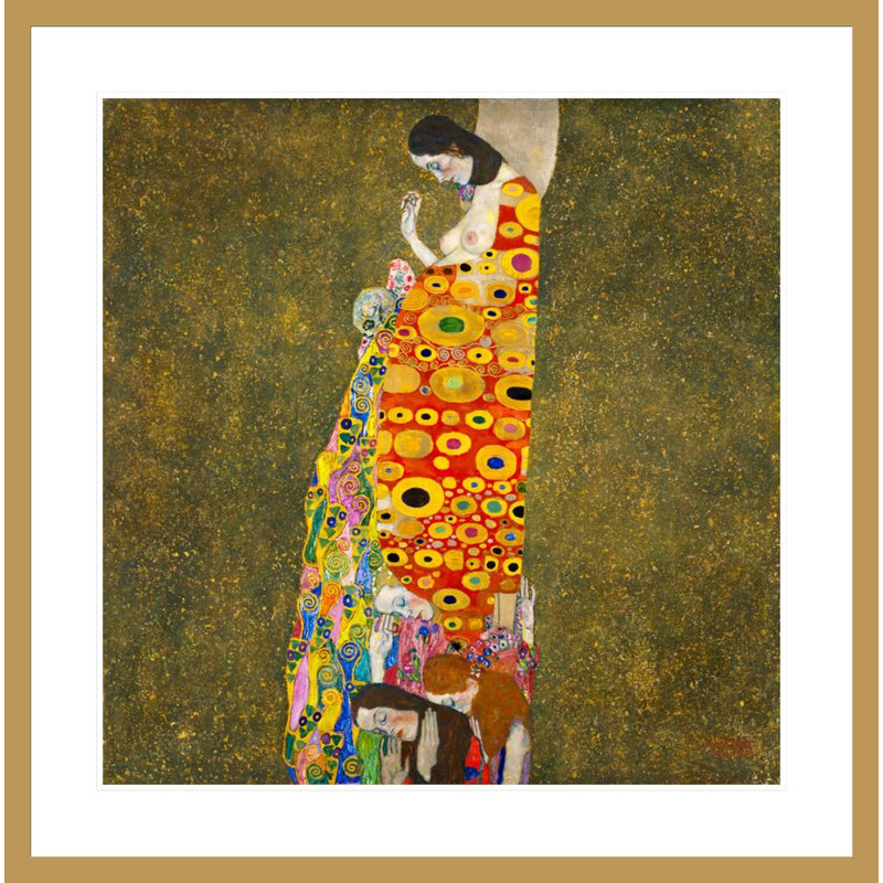 «Hope II» par Gustav Klimt, impression giclée encadrée, H 33,84 po x l 33,5 po