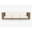 Brown Wicker Outdoor Sofa - 3 Seat, Palisades Cream