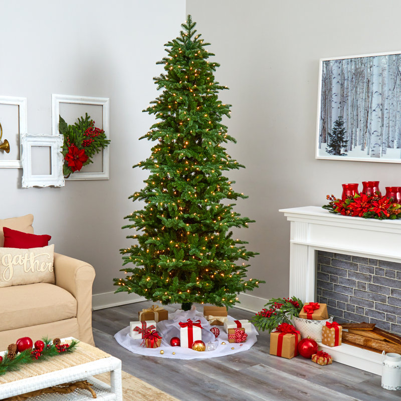 96' H Lighted Artificial Fir Christmas Tree