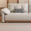 Canapé-lit causeuse en similicuir beige-1123801755