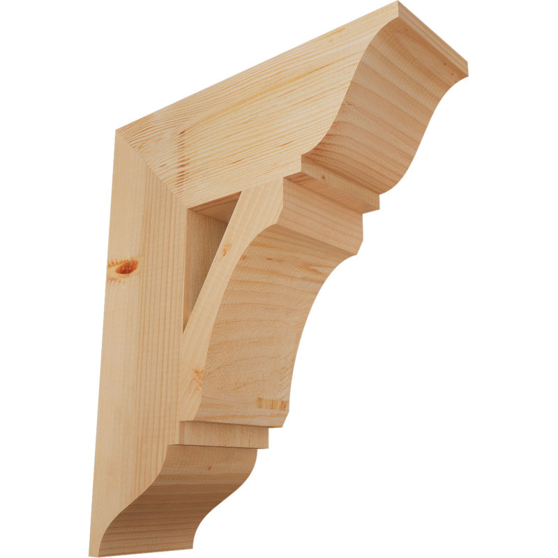 Support en bois rustique traditionnel BKTLEC01, Douglas (lisse), H 22 po x l 5,5 po x P 18 po