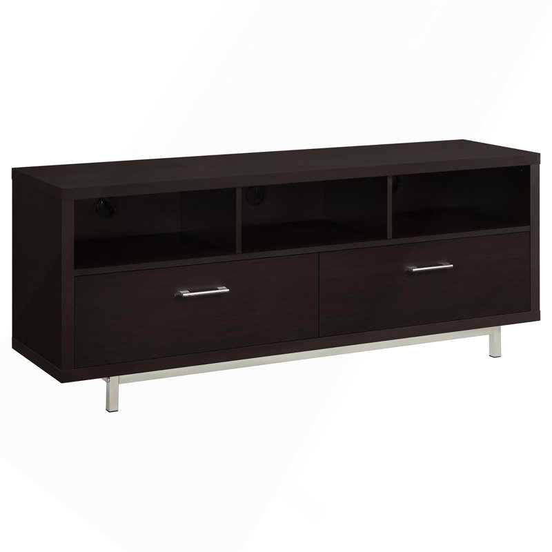 Meuble télé avec rangement 60 po Cappuccino, Cappuccino
