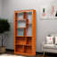 Bibliothèques peu encombrantes avec rangement, tablette rustique en bois aggloméré pour bureau à domicile