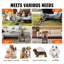 Escalier pour chien réglable en 4 étapes pour voitures - Rampe portative robuste pour animaux avec attache de sécurité pour VUS, camions et lits