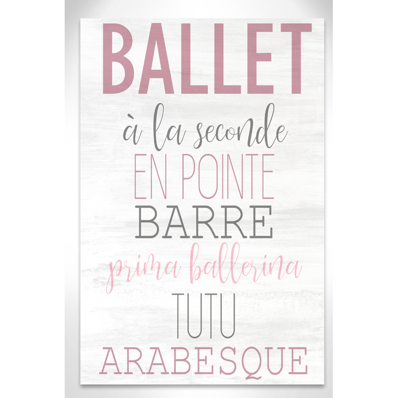 Ballet toute la journée 2, H 14 po x l 11 po x P 1,5 po, Toile