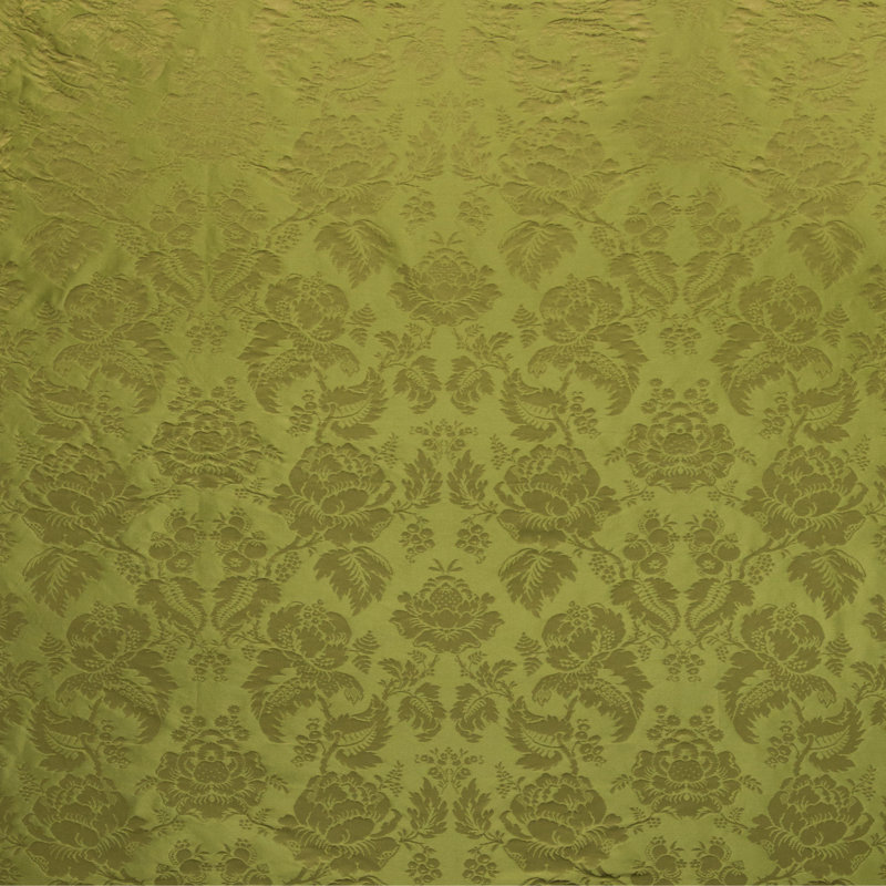Moulins Silk Fabric, Olive