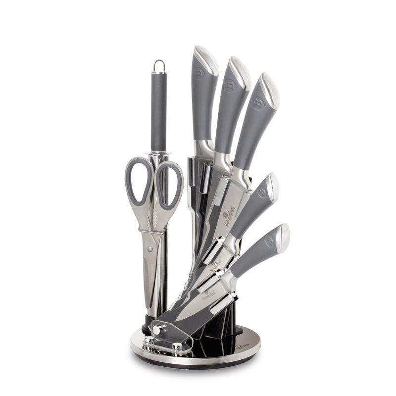 Berlinger Haus 8 Piece Stainless Steel Knife Block Set