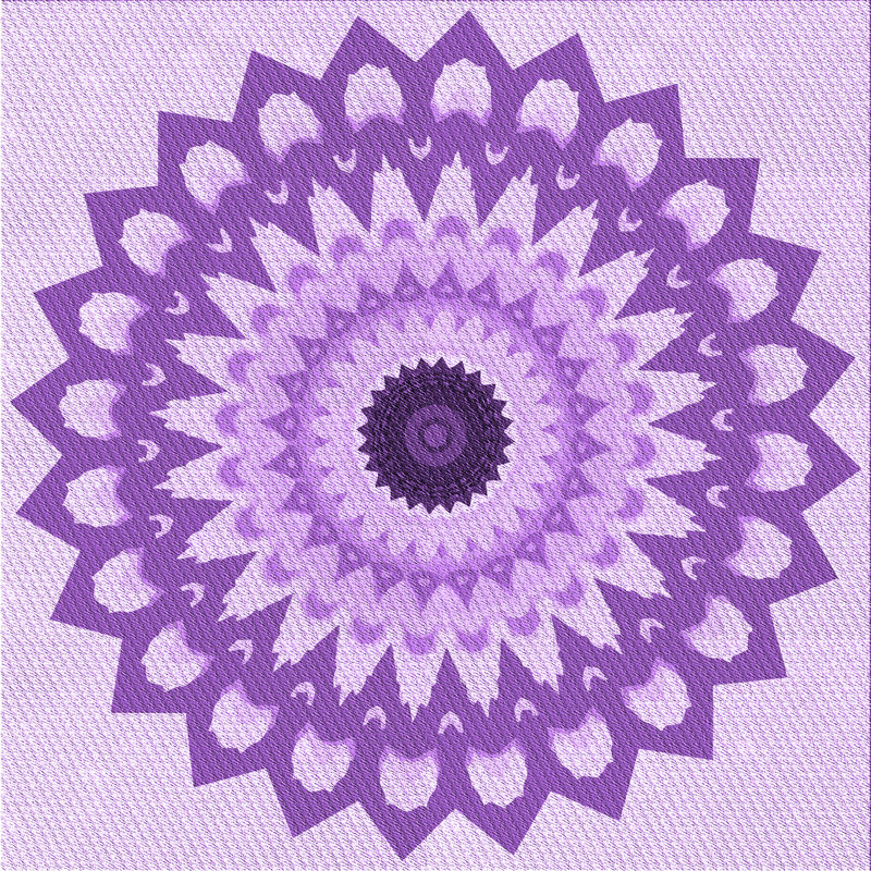 Tapis mauve en laine, Carré 3 pi