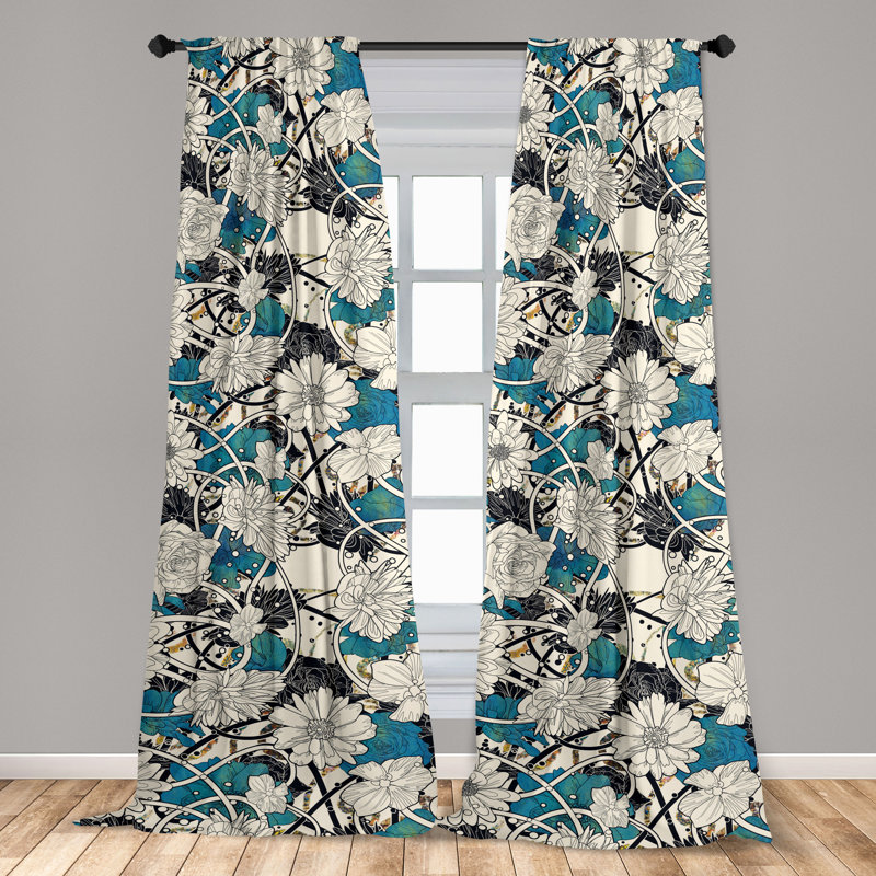 Semi Sheer Curtain Pair, 28" W x 95" L