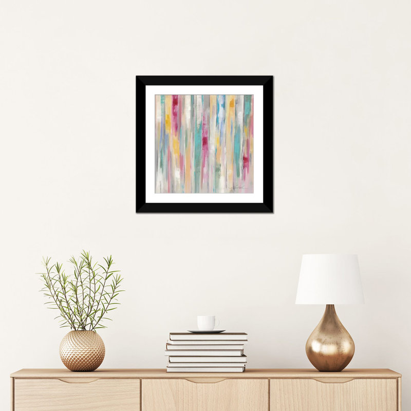 « spring window », reproduction d’art sur toile tendue, H 16 po x l 16 po x P 1 po, Papier d'art encadré noir, Blanc
